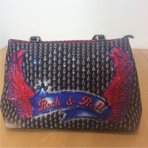 Isabella Fiore Rock & Roll Black and Red Women's Bag